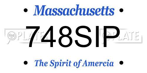 748SIP Massachusetts License Plate