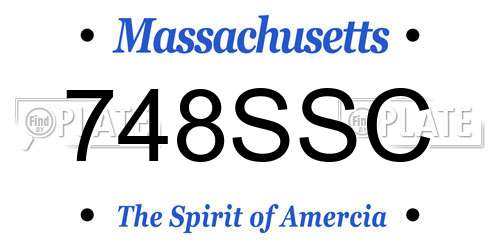 748SSC Massachusetts License Plate