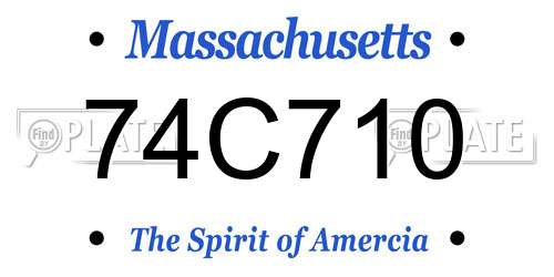 74C710 Massachusetts License Plate