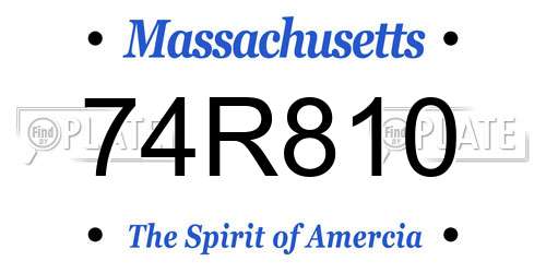 74R810 Massachusetts License Plate