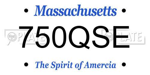 750QSE Massachusetts License Plate
