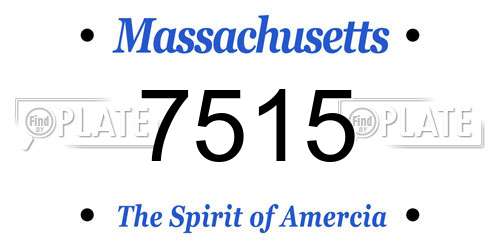 7515 Massachusetts License Plate