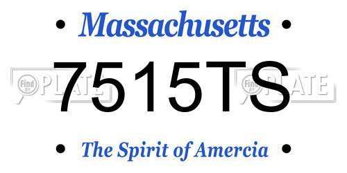 7515TS Massachusetts License Plate