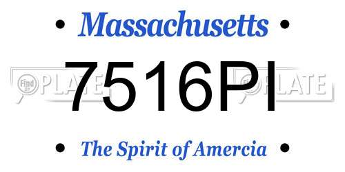 7516PI Massachusetts License Plate