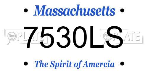 7530LS Massachusetts License Plate