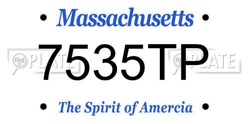 7535TP Massachusetts License Plate