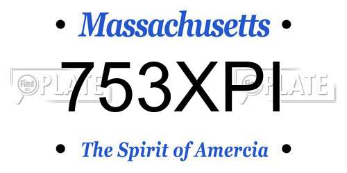 753XPI Massachusetts License Plate
