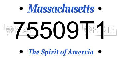 75509T1 Massachusetts License Plate