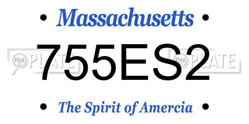 755ES2 Massachusetts License Plate