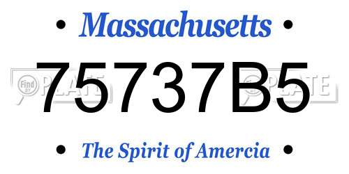 75737B5 Massachusetts License Plate