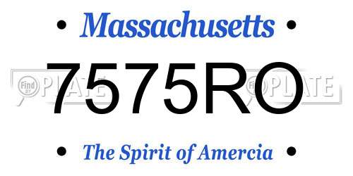 7575RO Massachusetts License Plate