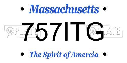 757ITG Massachusetts License Plate