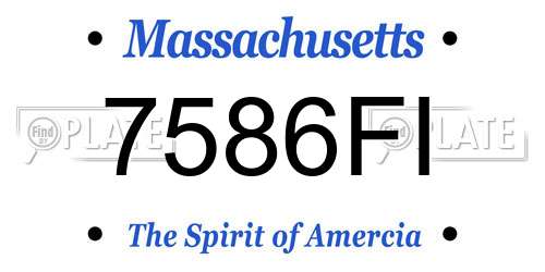 7586FI Massachusetts License Plate