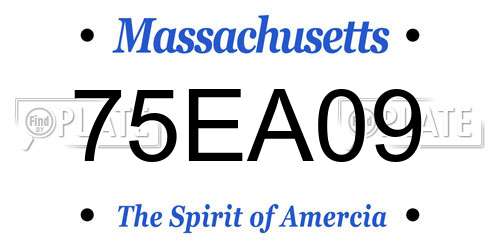 75EA09 Massachusetts License Plate