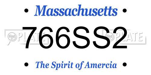 766SS2 Massachusetts License Plate