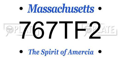 767TF2 Massachusetts License Plate