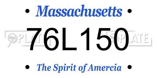 76L150 Massachusetts License Plate