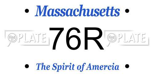 76R Massachusetts License Plate