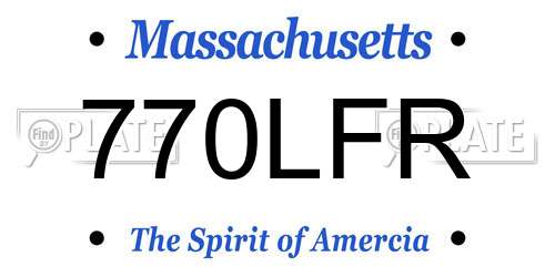 770LFR Massachusetts License Plate