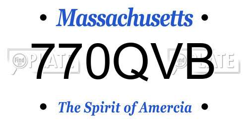 770QVB Massachusetts License Plate