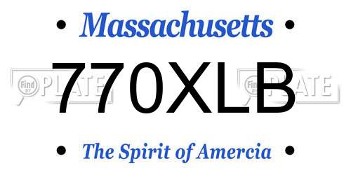 770XLB Massachusetts License Plate
