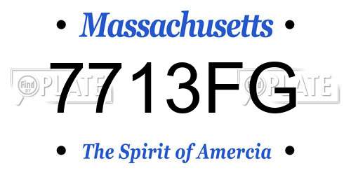 7713FG Massachusetts License Plate