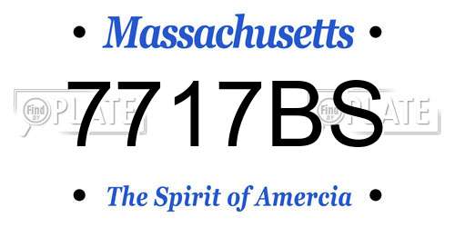 7717BS Massachusetts License Plate