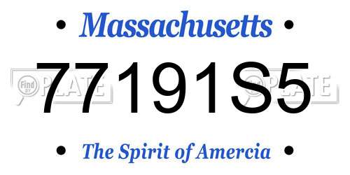 77191S5 Massachusetts License Plate