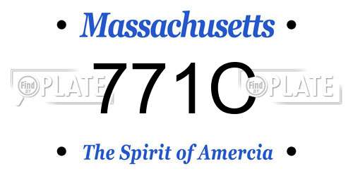 771C Massachusetts License Plate