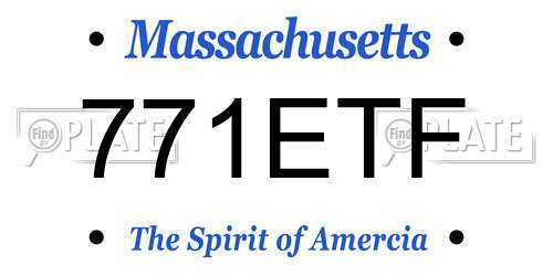 771ETF Massachusetts License Plate