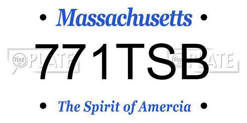 771TSB Massachusetts License Plate