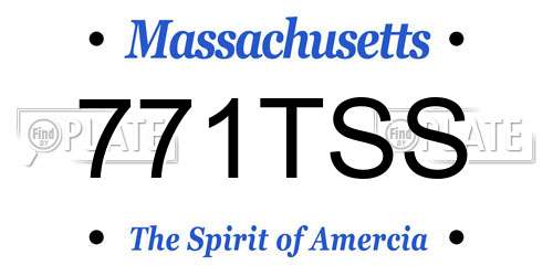 771TSS Massachusetts License Plate