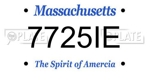 7725IE Massachusetts License Plate