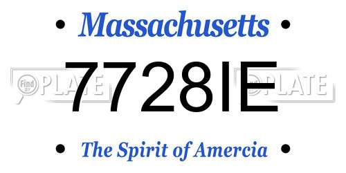7728IE Massachusetts License Plate