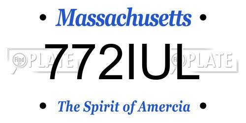 772IUL Massachusetts License Plate