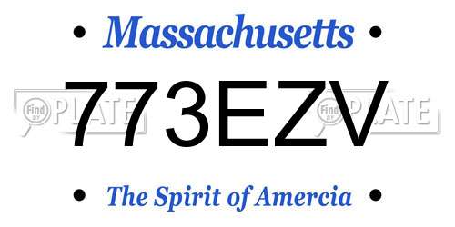 773EZV Massachusetts License Plate