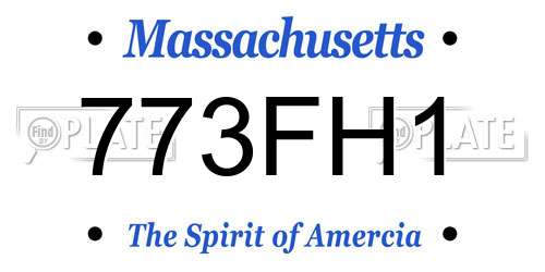 773FH1 Massachusetts License Plate