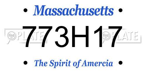 773H17 Massachusetts License Plate