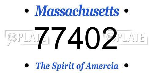 77402 Massachusetts License Plate