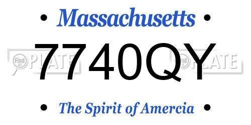 7740QY Massachusetts License Plate