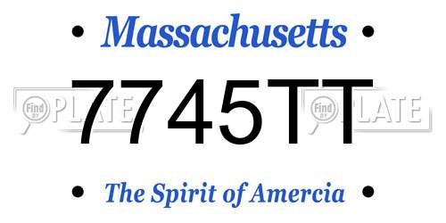 7745TT Massachusetts License Plate