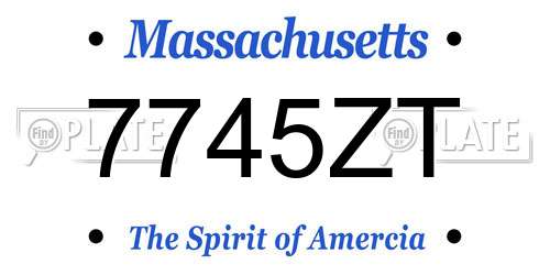 7745ZT Massachusetts License Plate