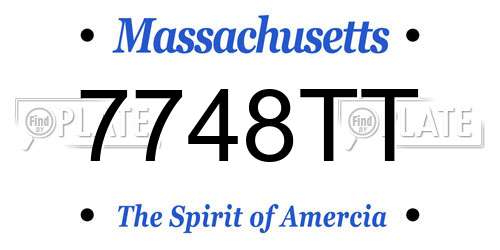 7748TT Massachusetts License Plate