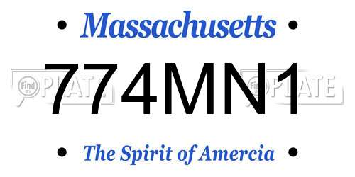 774MN1 Massachusetts License Plate
