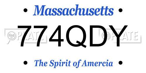 774QDY Massachusetts License Plate