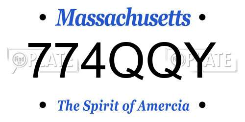 774QQY Massachusetts License Plate