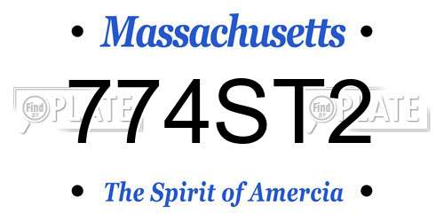 774ST2 Massachusetts License Plate