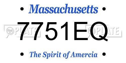 7751EQ Massachusetts License Plate