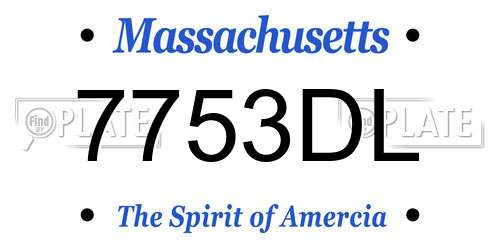7753DL Massachusetts License Plate