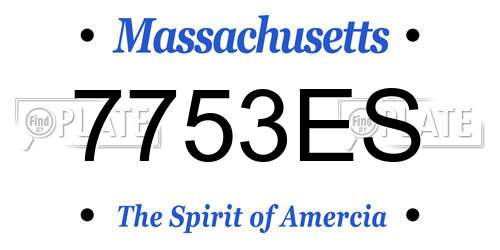 7753ES Massachusetts License Plate
